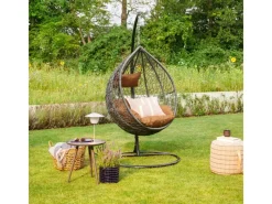 Hängesessel Cielo Polyrattan Grau*Home Deluxe Online