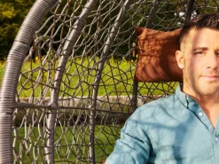 Hängesessel Cielo Polyrattan Grau*Home Deluxe Online