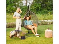 Hängesessel Cielo Polyrattan Grau*Home Deluxe Online