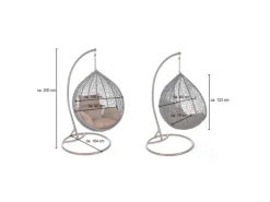 Hängesessel Cielo Polyrattan Grau*Home Deluxe Online