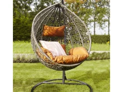 Hängesessel Cielo Polyrattan Grau*Home Deluxe Online