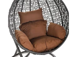 Hängesessel Cielo Polyrattan Grau*Home Deluxe Online
