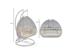 Home Deluxe Sitzkissen|Balkonmöbel|Hängesessel Twin Polyrattan