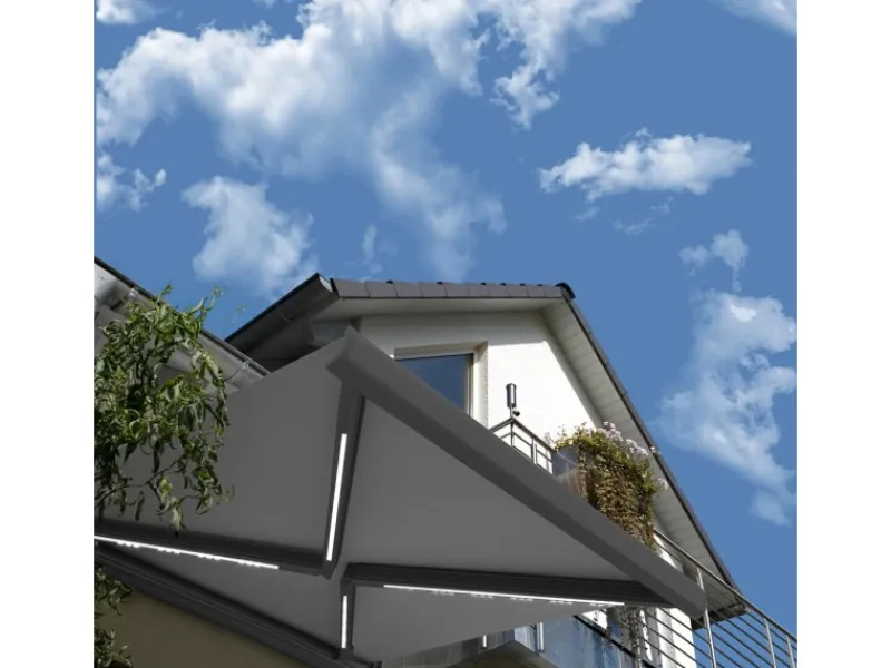 LED Vollkassettenmarkise ELOS Anthrazit 350x250cm*Home Deluxe Clearance