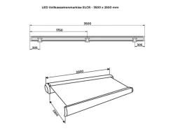 LED Vollkassettenmarkise ELOS Anthrazit 350x250cm*Home Deluxe Clearance