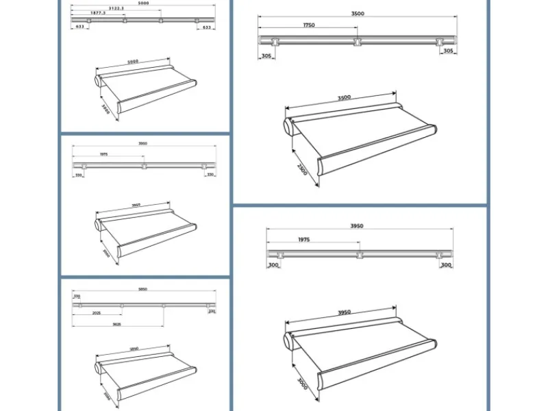 LED Vollkassettenmarkise ELOS Anthrazit 350x250cm*Home Deluxe Clearance