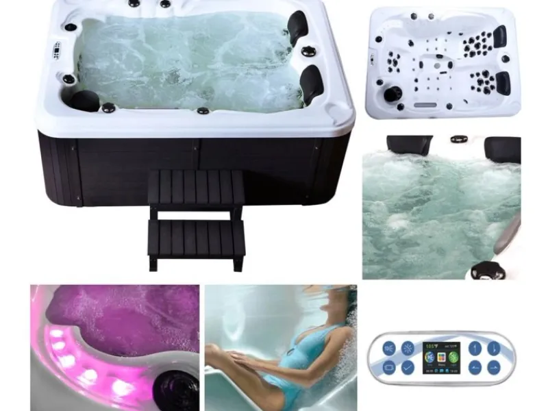 Home Deluxe Outdoor Whirlpools|Outdoor Whirlpool Beach Plus für 2 Personen 210 x 155 x 83 cm