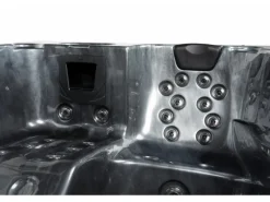 Home Deluxe Outdoor Whirlpools|Outdoor Whirlpool Black Marble Pure 210 x 160 x 85 cm Schwarz