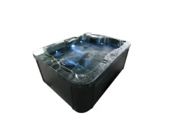 Home Deluxe Outdoor Whirlpools|Outdoor Whirlpool Black Marble Pure 210 x 160 x 85 cm Schwarz