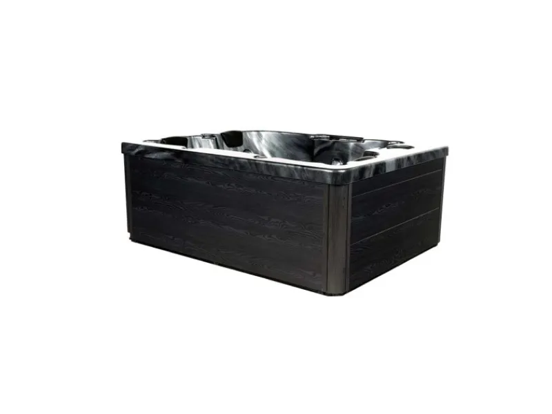Home Deluxe Outdoor Whirlpools|Outdoor Whirlpool Black Marble Pure 210 x 160 x 85 cm Schwarz