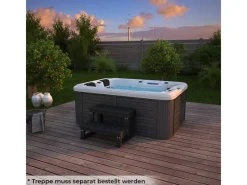 Home Deluxe Outdoor Whirlpools|Outdoor Whirlpool Beach Pure 210 x 155 x 83 cm Dunkelgrau-Weiß