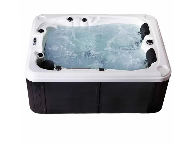 Home Deluxe Outdoor Whirlpools|Outdoor Whirlpool Beach Pure 210 x 155 x 83 cm Dunkelgrau-Weiß