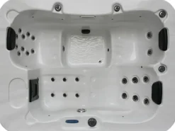 Home Deluxe Outdoor Whirlpools|Outdoor Whirlpool White Marble Plus Inkl. Treppe und Thermoabdeckung