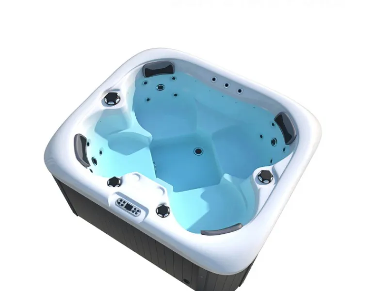 Home Deluxe Outdoor Whirlpools|Outdoor Whirlpool Sea Star Pure 180 x 160 x 79 cm Dunkelgrau-Weiß