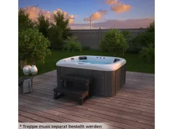 Home Deluxe Outdoor Whirlpools|Outdoor Whirlpool Sea Star Pure 180 x 160 x 79 cm Dunkelgrau-Weiß