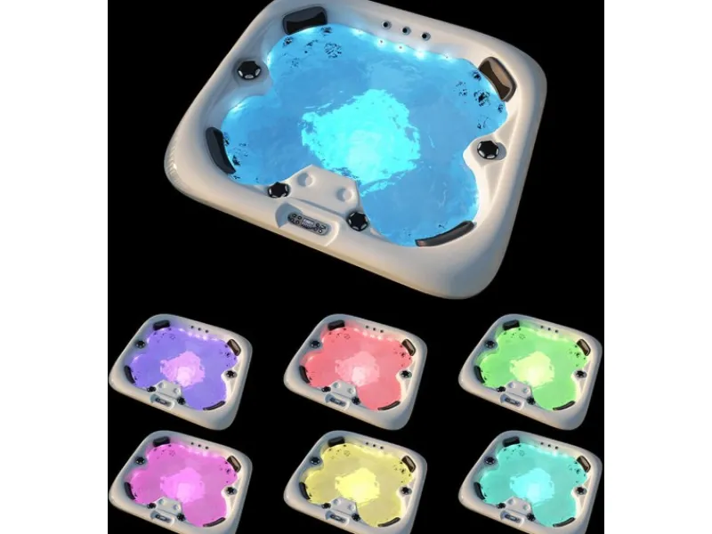 Home Deluxe Outdoor Whirlpools|Outdoor Whirlpool Sea Star Pure 180 x 160 x 79 cm Dunkelgrau-Weiß