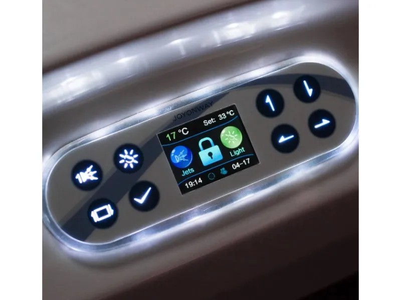 Home Deluxe Outdoor Whirlpools|Outdoor Whirlpool Sea Star Pure 180 x 160 x 79 cm Dunkelgrau-Weiß