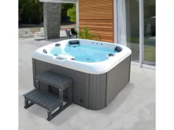 Home Deluxe Outdoor Whirlpools|Outdoor Whirlpool Sea Star Plus 180 x 160 x 79 cm Dunkelgrau-Weiß