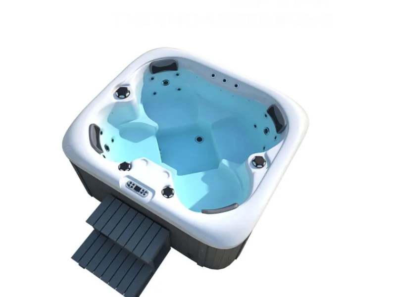 Home Deluxe Outdoor Whirlpools|Outdoor Whirlpool Sea Star Plus 180 x 160 x 79 cm Dunkelgrau-Weiß