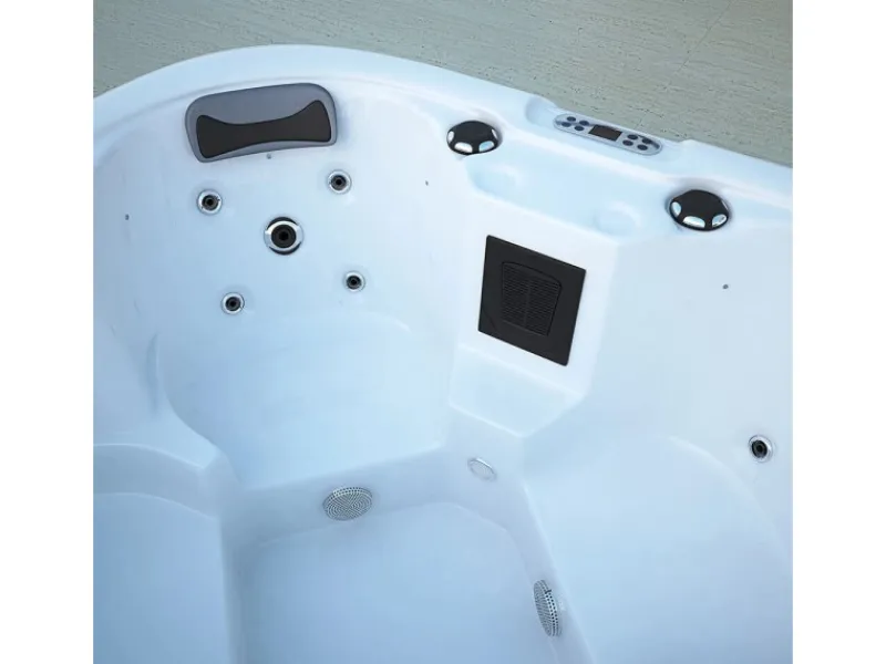 Home Deluxe Outdoor Whirlpools|Outdoor Whirlpool Sea Star Plus 180 x 160 x 79 cm Dunkelgrau-Weiß