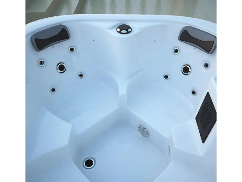 Home Deluxe Outdoor Whirlpools|Outdoor Whirlpool Sea Star Plus 180 x 160 x 79 cm Dunkelgrau-Weiß