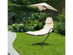 Schwebeliege San Remo Anthrazit-Beige*Home Deluxe