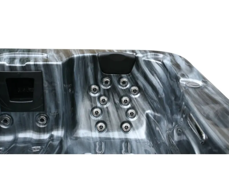 Home Deluxe Outdoor Whirlpools|Whirlpool Black Marble für 3 Personen 210 x 160 x 85 cm