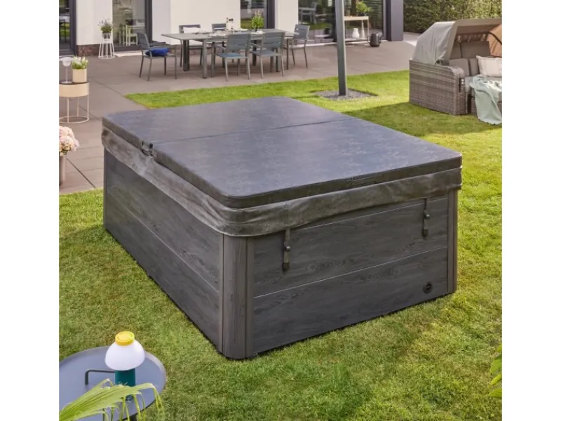 Home Deluxe Outdoor Whirlpools|Whirlpool Black Marble für 3 Personen 210 x 160 x 85 cm