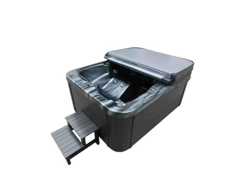 Home Deluxe Outdoor Whirlpools|Whirlpool Black Marble für 3 Personen 210 x 160 x 85 cm