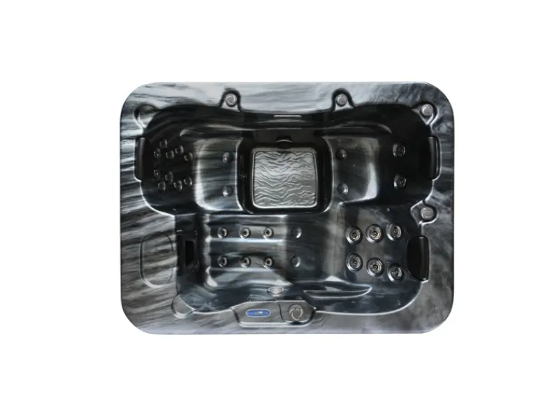 Home Deluxe Outdoor Whirlpools|Whirlpool Black Marble für 3 Personen 210 x 160 x 85 cm