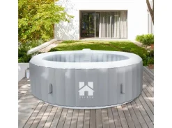 Home Deluxe Outdoor Whirlpools|Whirlpool Splash Ø 208 cm x 65 cm Rund Grau