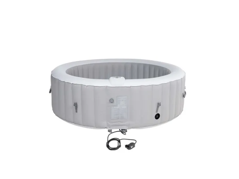 Home Deluxe Outdoor Whirlpools|Whirlpool Splash Ø 208 cm x 65 cm Rund Grau