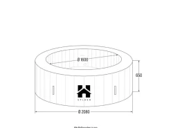 Home Deluxe Outdoor Whirlpools|Whirlpool Splash Ø 208 cm x 65 cm Rund Grau