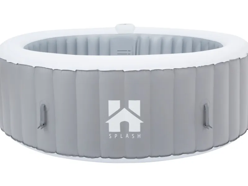 Home Deluxe Outdoor Whirlpools|Whirlpool Splash Ø 208 cm x 65 cm Rund Grau