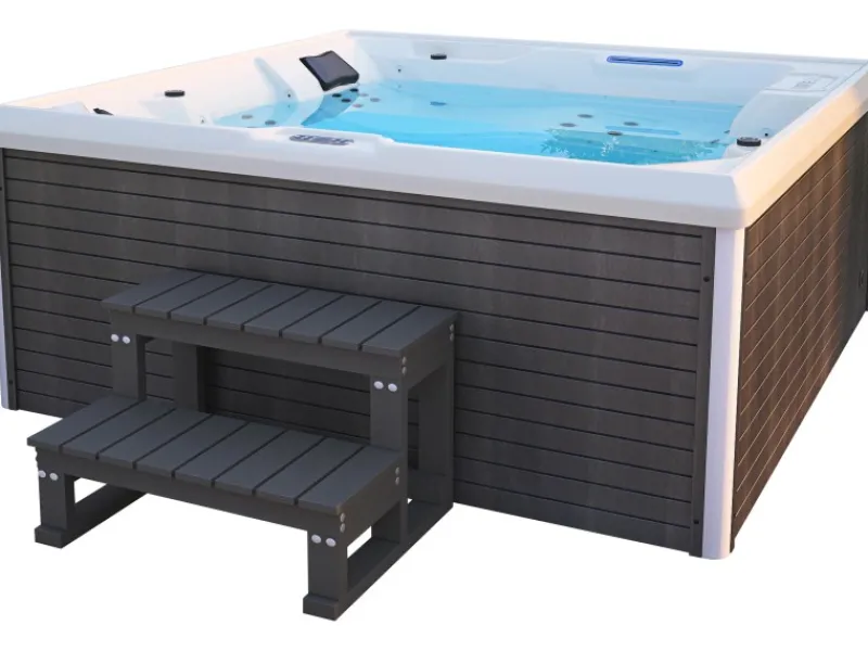 Home Deluxe Outdoor Whirlpools|Whirlpool Stream Big für 5 Personen 207,5 x 207,5 x 88 cm