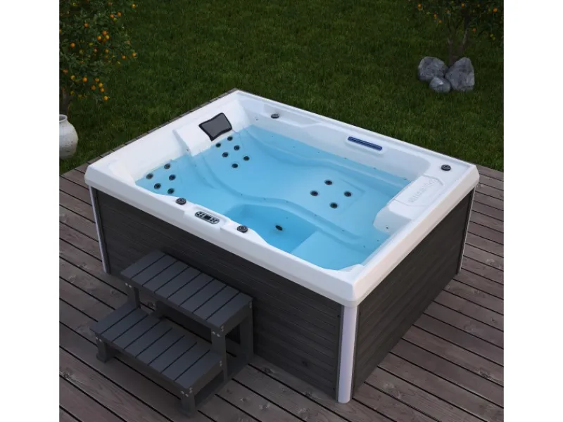 Home Deluxe Outdoor Whirlpools|Whirlpool Stream für 3 Personen 211 x 156,5 x 74,05 cm