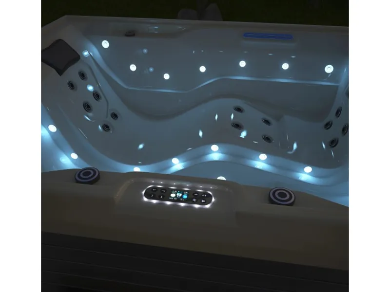 Home Deluxe Outdoor Whirlpools|Whirlpool Stream für 3 Personen 211 x 156,5 x 74,05 cm