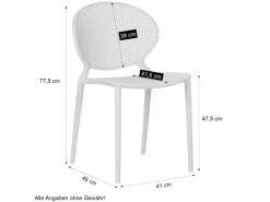 Homestyle4u Gartenstühle|Gartenstuhl 4er Set in 2472