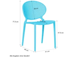 Homestyle4u Gartenstühle|Gartenstuhl 4er Set in 2468