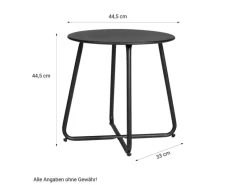 Gartentisch Beistelltisch Rund in 45 cm 2486*Homestyle4u Outlet