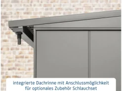 Hörmann Kaminholzregale|Kaminholzregal Elegant-V Typ 2 aus Metall RAL9007 aluminium