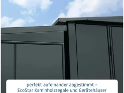 Kaminholzregal Elegant-V Typ 1 aus Metall RAL7016*Hörmann Discount