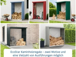 Kaminholzregal Trend-V Typ 1 aus Metall RAL7016*Hörmann Sale