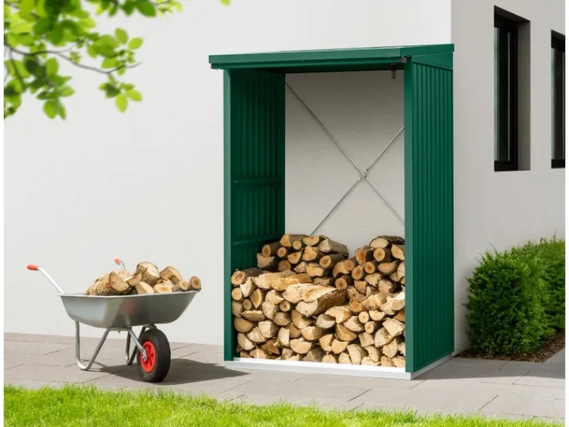 Kaminholzregal Trend-V Typ 1 aus Metall RAL6005*Hörmann