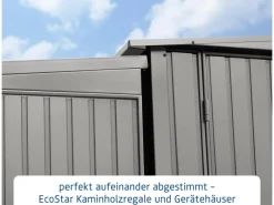 Kaminholzregal Trend-V Typ 1 aus Metall RAL9007 aluminium*Hörmann Best