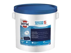 Poolpflege|HTH 10 kg MaxiTab Action 5 Chlor Multifunktion 200g Tabletten Langsam Löslich