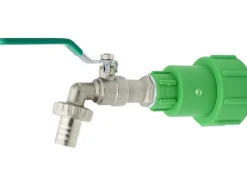 Wasserpumpe|Regenwasser-Nutzung|IBC Metallhahn mit Verdrehschutz