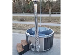 Icewolf Hot Tub Badefass mit Spa  Massage &  Sprudelfunktion für 4 bis 6 Personen 200cm Vollaustattung* Clearance