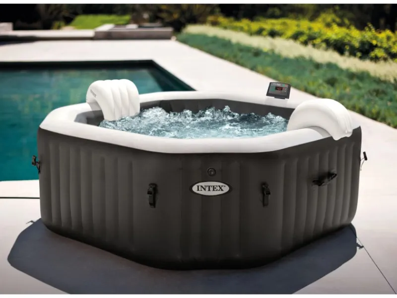Intex Outdoor Whirlpools|PureSpa Octagon Bubble Jet mit Salzwassersystem Ø 201 cm x 71cm