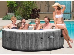 Whirlpool PureSPA Bubble Massage Greywood Deluxe Grau Ø 216 x 71 cm*Intex New